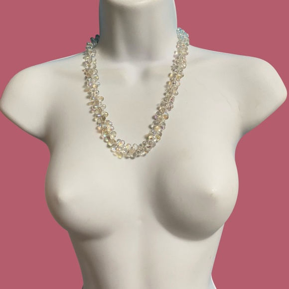 Translucent AB Drop Glass Beads Necklace - Picture 1 of 10